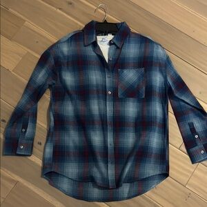 Women’s Nordstrom BP brand Plaid Blue and Red Shirt, oversized fit, size XS